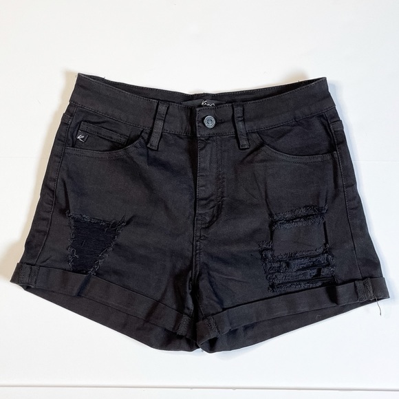 KanCan Pants - Kancan Distressed High Waisted Shorts Black Size 7